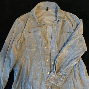 Blue Corduroy Layering Shirt H&M Size Small
